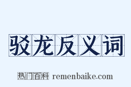驳龙反义词是什么意思的图片